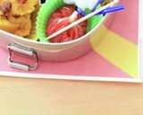 ケチャップお弁当のおかずの横にちいょっ！作り方9写真