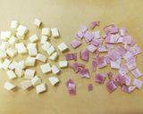 朝食昼食卵なしHMベーコンチーズ蒸しパン作り方1写真