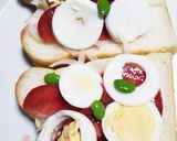 彩りよく ピザトースト作り方1写真