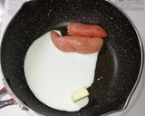 明太子クリーム風パスタ作り方1写真