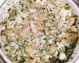 鶏胸肉で!青のり香るふわぁっ!つくね焼き作り方2写真