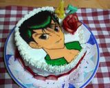 キャラケーキ（浦飯幽助）作り方8写真