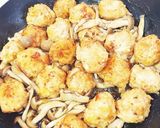 きのこあんかけの鶏団子♬作り方5写真