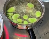 簡単#そら豆と新玉ねぎのパスタ作り方1写真