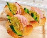 カレー風味キャベツのハムサンドバゲット作り方4写真