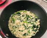 ＊チキン缶詰と春菊のパスタ＊作り方5写真