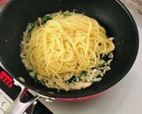 ＊チキン缶詰と春菊のパスタ＊作り方6写真