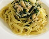 ＊チキン缶詰と春菊のパスタ＊作り方8写真