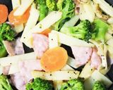 私の ピザ風 野菜たっぷり卵焼き作り方3写真