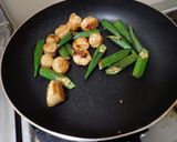 ホタテ貝柱とオクラのオイスターソース炒め作り方6写真
