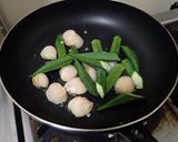 ホタテ貝柱とオクラのオイスターソース炒め作り方5写真
