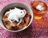 新玉ねぎ添え！豚ロース焼肉丼♪作り方4写真