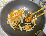パリポリ食感♪大根の皮と人参のきんぴら作り方4写真