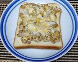 納豆マヨチーズトースト作り方5写真