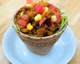 もぐカップでワンハンドタコライス作り方4写真