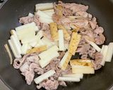 豚バラ肉と長芋のポン酢炒め作り方3写真