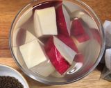 ハブ茶で香ばしい！さつま芋の茶粥作り方3写真