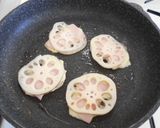 【松噛むカム】レンコンのチーズはさみ焼き作り方4写真