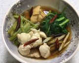 八尾若ごぼうとササミの煮びたし、含め煮作り方6写真