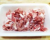 超簡単！豚肉とゴボウ・舞茸の旨辛パスタ！作り方3写真