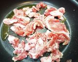 超簡単！豚肉とゴボウ・舞茸の旨辛パスタ！作り方4写真
