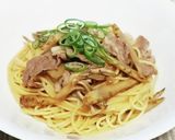 超簡単！豚肉とゴボウ・舞茸の旨辛パスタ！作り方10写真