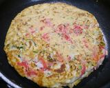 ダイエット！オートミールお好み焼き紅生姜作り方4写真