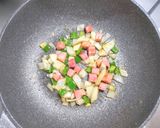 ベーコンとトマトにポテトのパスタ作り方4写真