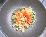 ベーコンとトマトにポテトのパスタ作り方5写真