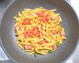 ベーコンとトマトにポテトのパスタ作り方7写真