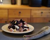 生ハムと黒人参のピーラーサラダ作り方4写真