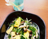 白だしで水菜と薄揚げの炊いたん作り方8写真