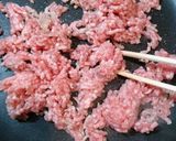 簡単！激ウマ！豚ひき肉ピリ辛肉味噌もやし作り方3写真