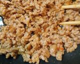 簡単！激ウマ！豚ひき肉ピリ辛肉味噌もやし作り方5写真