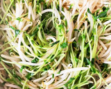 カリッカリ鶏皮ともやしと豆苗炒め作り方12写真