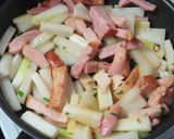大根とベーコンのピリ辛醤油炒め作り方6写真