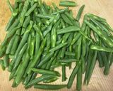 広東　サヤインゲン炒め　钵仔四季豆作り方1写真
