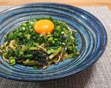 ワンパンレシピ⭐釜玉風ねぎパスタ作り方6写真