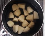 菜の花と塩昆布のポテトサラダ。作り方1写真