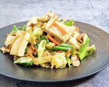 豚肉と葉玉ねぎの豆腐チャンプルー作り方8写真