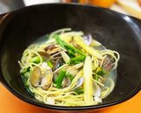 白アスパラと浅利の酒蒸し〜ボンゴレパスタ作り方8写真