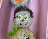 3色団子おにぎり ドラえもんキャラ弁作り方6写真