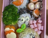 3色団子おにぎり ドラえもんキャラ弁作り方7写真