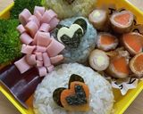 3色団子おにぎり ドラえもんキャラ弁作り方8写真