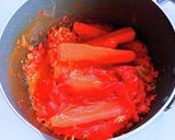 人参とサバ缶のトマト煮込みスパゲッティ作り方1写真