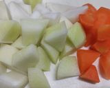 大根と人参と椎茸の煮物作り方1写真