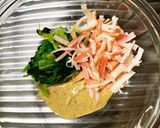 お味噌ほっこり小松菜とカニカマの和え物作り方5写真