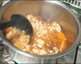 鶏と根菜のオートミール汁作り方3写真