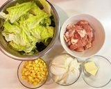 新玉ねぎとレタスの旨塩バタースープ作り方1写真