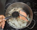 鮭と大根のバター風味煮物♪簡単漢方薬膳作り方7写真